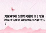 淘寶種草什么意思網(wǎng)絡用語（淘寶種草什么意思 淘寶種草代表著什么）