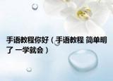 手語教程你好（手語教程 簡單明了 一學(xué)就會）