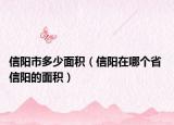 信陽市多少面積（信陽在哪個省 信陽的面積）
