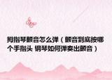 拇指琴顫音怎么彈（顫音到底按哪個手指頭 鋼琴如何彈奏出顫音）