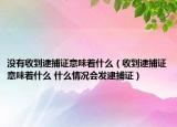 沒有收到逮捕證意味著什么（收到逮捕證意味著什么 什么情況會發(fā)逮捕證）