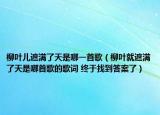 柳葉兒遮滿了天是哪一首歌（柳葉就遮滿了天是哪首歌的歌詞 終于找到答案了）