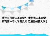 貴州有幾所二本大學(xué)?（貴州省二本大學(xué)有幾所一本大學(xué)有幾所 走進(jìn)貴州的大學(xué)）
