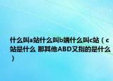 什么叫a站什么叫b端什么叫c站（c站是什么 那其他ABD又指的是什么）