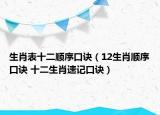 生肖表十二順序口訣（12生肖順序口訣 十二生肖速記口訣）