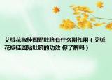 艾絨花椒桂圓貼肚臍有什么副作用（艾絨花椒桂圓貼肚臍的功效 你了解嗎）