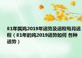 81年屬雞2019年運勢及運程每月運程（81年的雞2019運勢如何 各種運勢）