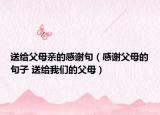 送給父母親的感謝句（感謝父母的句子 送給我們的父母）