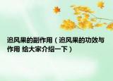 追風果的副作用（追風果的功效與作用 給大家介紹一下）