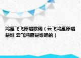 鴻雁飛飛原唱歌詞（云飛鴻雁原唱是誰 云飛鴻雁是誰唱的）