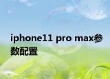 iphone11 pro max參數(shù)配置