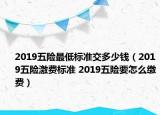 2019五險(xiǎn)最低標(biāo)準(zhǔn)交多少錢(qián)（2019五險(xiǎn)激費(fèi)標(biāo)準(zhǔn) 2019五險(xiǎn)要怎么繳費(fèi)）