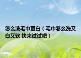 怎么洗毛巾更白（毛巾怎么洗又白又軟 快來(lái)試試吧）