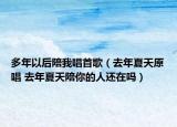 多年以后陪我唱首歌（去年夏天原唱 去年夏天陪你的人還在嗎）