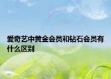 愛奇藝中黃金會員和鉆石會員有什么區(qū)別