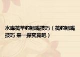 水庫筏竿釣翹嘴技巧（筏釣翹嘴技巧 來一探究竟吧）
