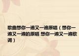 歌曲想你一遍又一遍原唱（想你一遍又一遍的原唱 想你一遍又一遍歌詞）