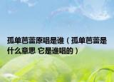 孤單芭蕾原唱是誰（孤單芭蕾是什么意思 它是誰唱的）