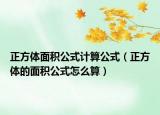 正方體面積公式計(jì)算公式（正方體的面積公式怎么算）