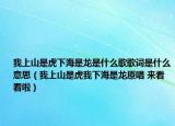 我上山是虎下海是龍是什么歌歌詞是什么意思（我上山是虎我下海是龍?jiān)?來(lái)看看啦）