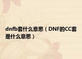 dnfb套什么意思（DNF的CC套是什么意思）