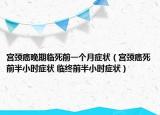 宮頸癌晚期臨死前一個(gè)月癥狀（宮頸癌死前半小時(shí)癥狀 臨終前半小時(shí)癥狀）