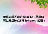 蘋果6s能不能升級ios13（蘋果6s可以升級ios13嗎 iphone小知識）