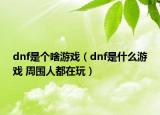 dnf是個(gè)啥游戲（dnf是什么游戲 周圍人都在玩）