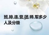 班,排,連,營(yíng),團(tuán),師,軍多少人及分級(jí)