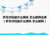 夢(mèng)見(jiàn)孕婦是什么預(yù)兆 怎么解釋出來(lái)（夢(mèng)見(jiàn)孕婦是什么預(yù)兆 怎么解釋）