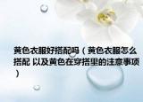 黃色衣服好搭配嗎（黃色衣服怎么搭配 以及黃色在穿搭里的注意事項(xiàng)）