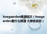 hoegaarden啤酒檔次（hoegaarden是什么啤酒 大神告訴你）