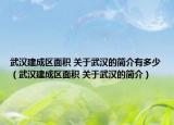 武漢建成區(qū)面積 關于武漢的簡介有多少（武漢建成區(qū)面積 關于武漢的簡介）