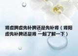 腎虛脾虛先補(bǔ)脾還是先補(bǔ)腎（腎陽虛先補(bǔ)脾還是腎 一起了解一下）