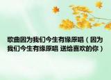 歌曲因?yàn)槲覀兘裆芯壴ㄒ驗(yàn)槲覀兘裆芯壴?送給喜歡的你）