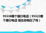 95538哪個(gè)銀行電話（95522哪個(gè)銀行電話 現(xiàn)在你明白了嗎）