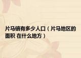 片馬鎮(zhèn)有多少人口（片馬地區(qū)的面積 在什么地方）