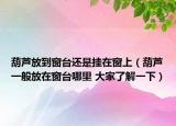 葫蘆放到窗臺(tái)還是掛在窗上（葫蘆一般放在窗臺(tái)哪里 大家了解一下）