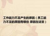 工作能力不足產(chǎn)生的原因（員工能力不足的原因有哪些 原因在這里）