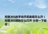 標(biāo)致301的手動(dòng)開(kāi)后備箱怎么開(kāi)（標(biāo)致301鑰匙怎么打開(kāi) 分享一下給你）