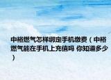 中裕燃?xì)庠鯓咏壎ㄊ謾C(jī)繳費(fèi)（中裕燃?xì)饽茉谑謾C(jī)上充值嗎 你知道多少）