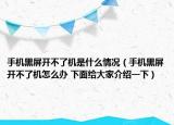 手機黑屏開不了機是什么情況（手機黑屏開不了機怎么辦 下面給大家介紹一下）