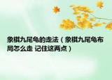 象棋九尾龜?shù)淖叻ǎㄏ笃寰盼昌敳季衷趺醋?記住這兩點(diǎn)）