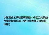 小區(qū)物業(yè)公共收益有哪些（小區(qū)公共收益與物業(yè)如何分成 小區(qū)公共收益又該如何使用）