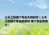 土木工程哪個專業(yè)方向較好（土木工程哪個專業(yè)前景好 哪個專業(yè)有潛力）