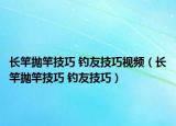 長竿拋竿技巧 釣友技巧視頻（長竿拋竿技巧 釣友技巧）