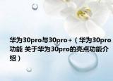 華為30pro與30pro+（華為30pro功能 關(guān)于華為30pro的亮點(diǎn)功能介紹）