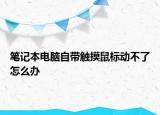 筆記本電腦自帶觸摸鼠標(biāo)動不了怎么辦