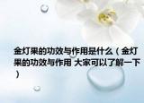 金燈果的功效與作用是什么（金燈果的功效與作用 大家可以了解一下）