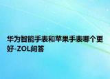 華為智能手表和蘋果手表哪個更好-ZOL問答
